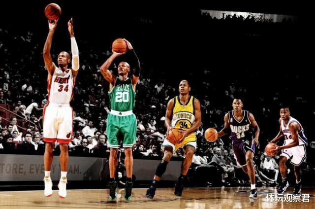 NBA历史三分手排名，库里雷阿伦并列第一，球迷：勇士成最大赢家(4)