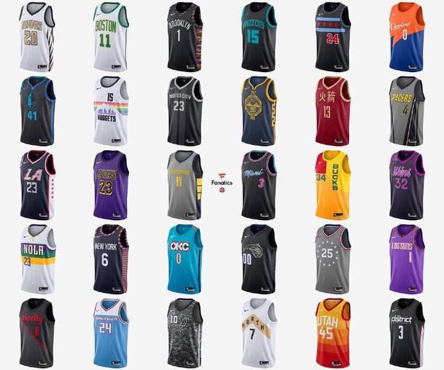 nba各队长袖队服 NBA各队推出城市版球衣(1)