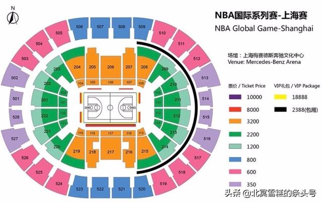 上海nba季前赛座位 2019NBA中国赛上海站门票价格及座位图公布(3)