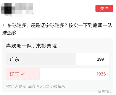 广东和辽宁哪支球队的球迷更多？网友发起投票，结果出人意料(4)