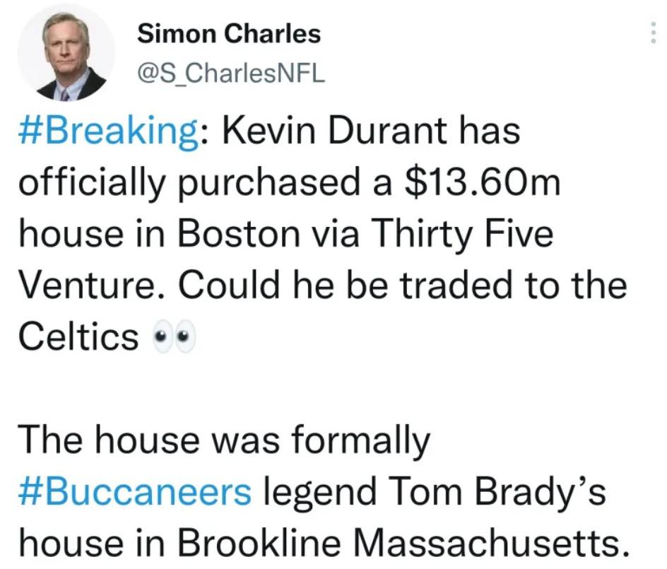 去意已决！名记爆料KD已在波士顿购置房产，杜兰特又要投敌？(3)