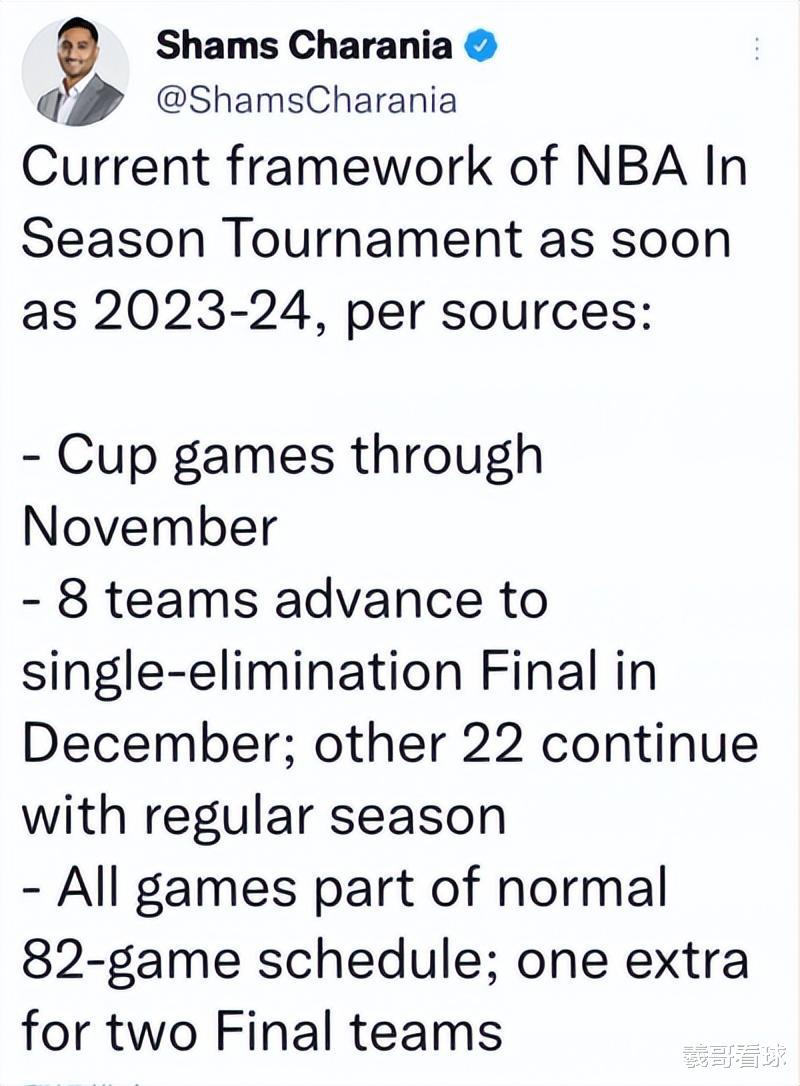NBA考虑新赛制？名记透露常规赛将加入杯赛，效仿NCAA？(1)