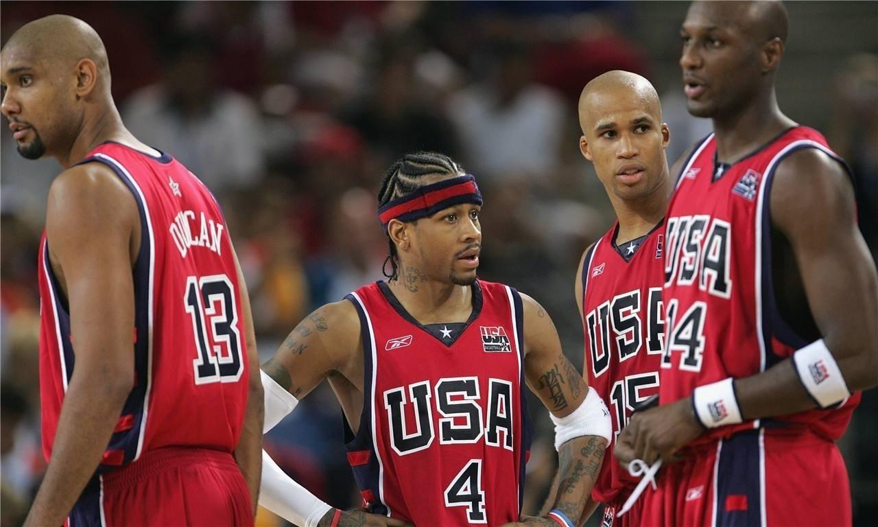 2004年奥运会美国男篮阵容强大，5胜3负止步半决赛，科比缺席(3)