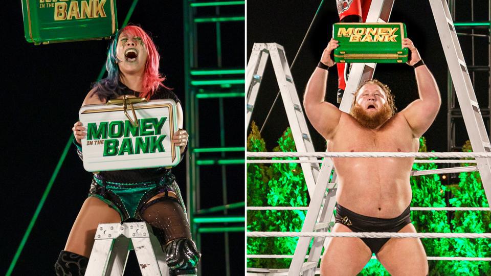 WWE明日女皇再获冠军挑战权，他连铁梯都爬不上去却拿下了合约包(1)