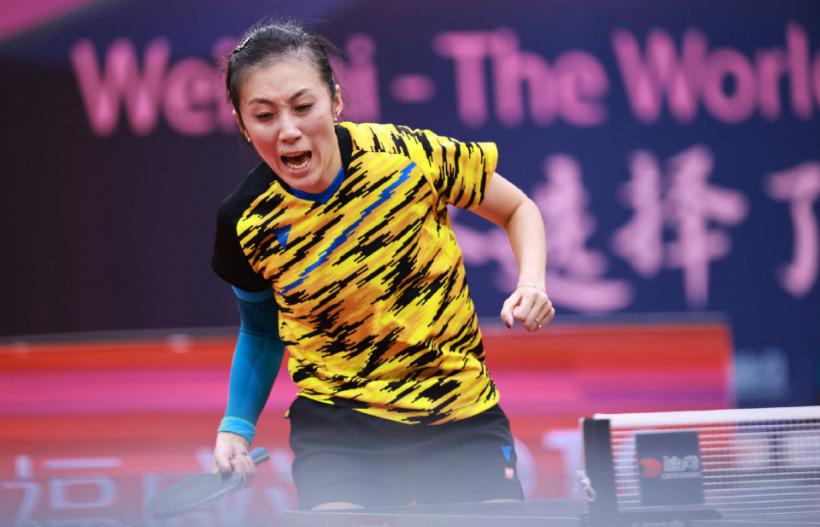 女乒世界杯最大黑马中国造，37岁仍坚守赛场，赛后感谢师姐王楠(4)