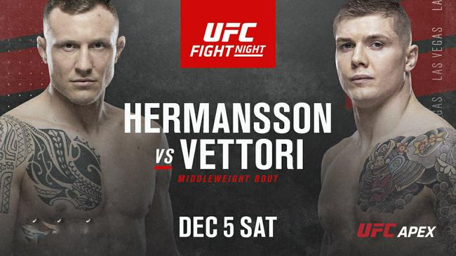 UFC格斗之夜185前瞻：赫尔曼森迎战新秀维托里(1)
