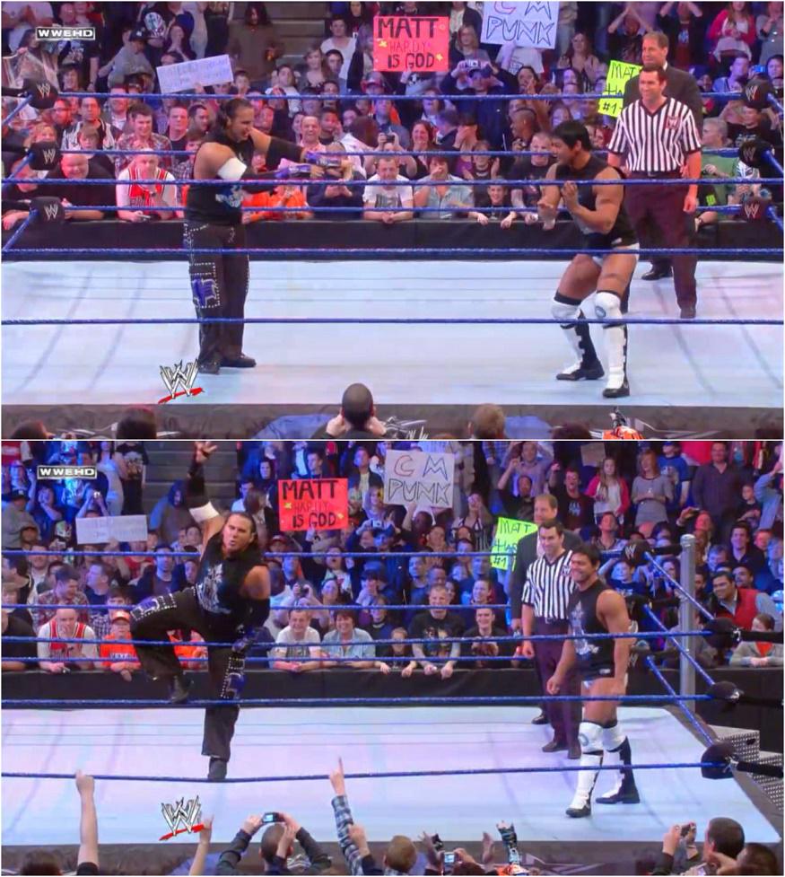 WWE最想删掉的装B失败瞬间，HBK因为一个动作而寸步难行！(6)