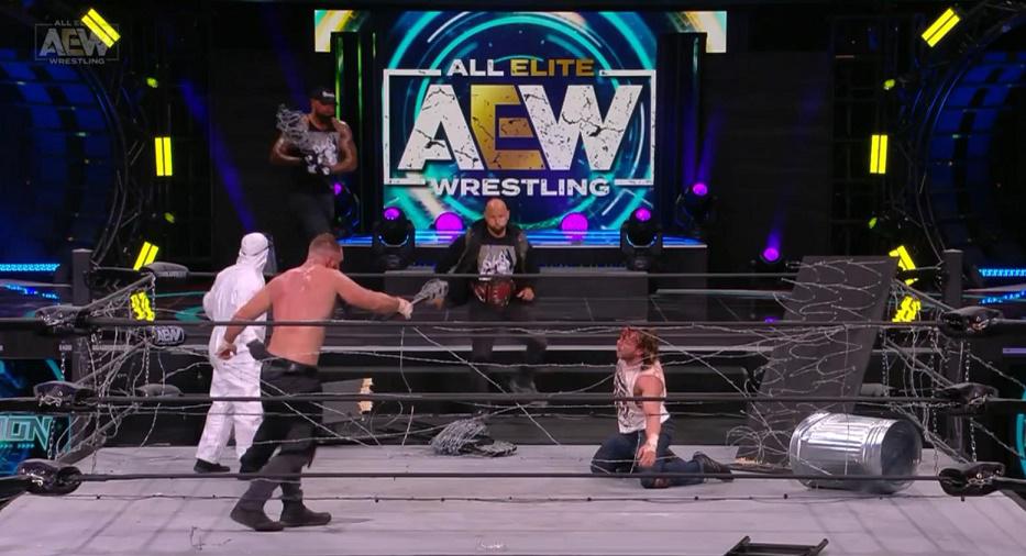“魔蝎大帝”斯汀强势斩获AEW首胜，会触电的摔角赛你见过吗？(8)
