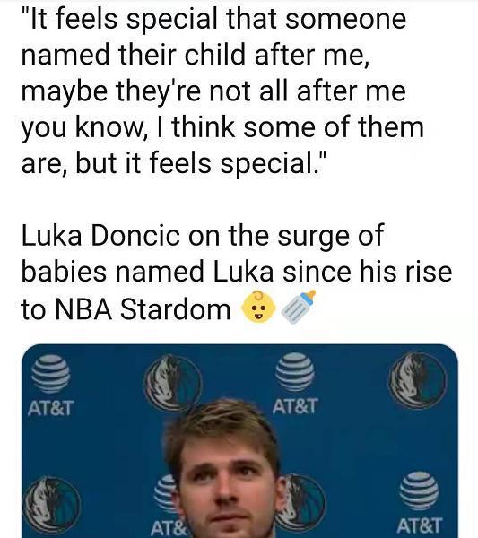 NBA新门面！东契奇进联盟后新生儿取名“卢卡” 数量激增4倍(4)