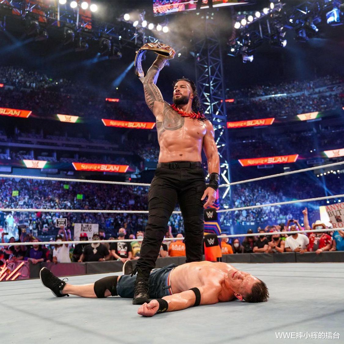 WWE16次世界冠军，约翰塞纳败给罗曼后，正式告别擂台？(6)
