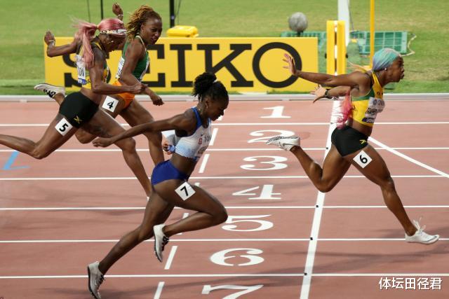 10秒81，35岁牙买加女飞人百米夺冠破赛会纪录 狂虐第二名0.27秒(5)