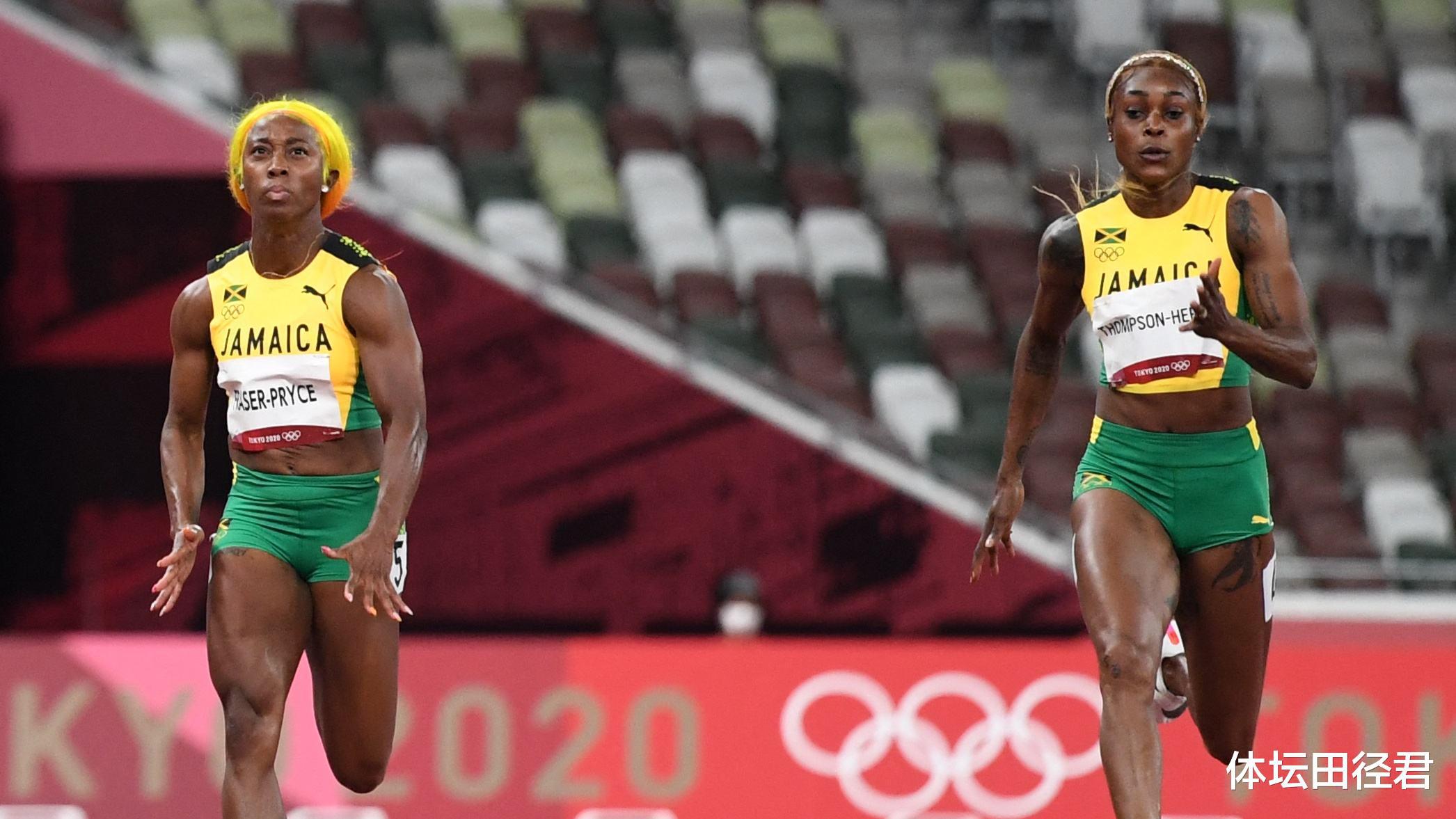 10秒81，35岁牙买加女飞人百米夺冠破赛会纪录 狂虐第二名0.27秒(7)