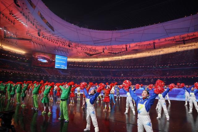 北京冬奥会开幕式举行全要素全流程彩排(2)