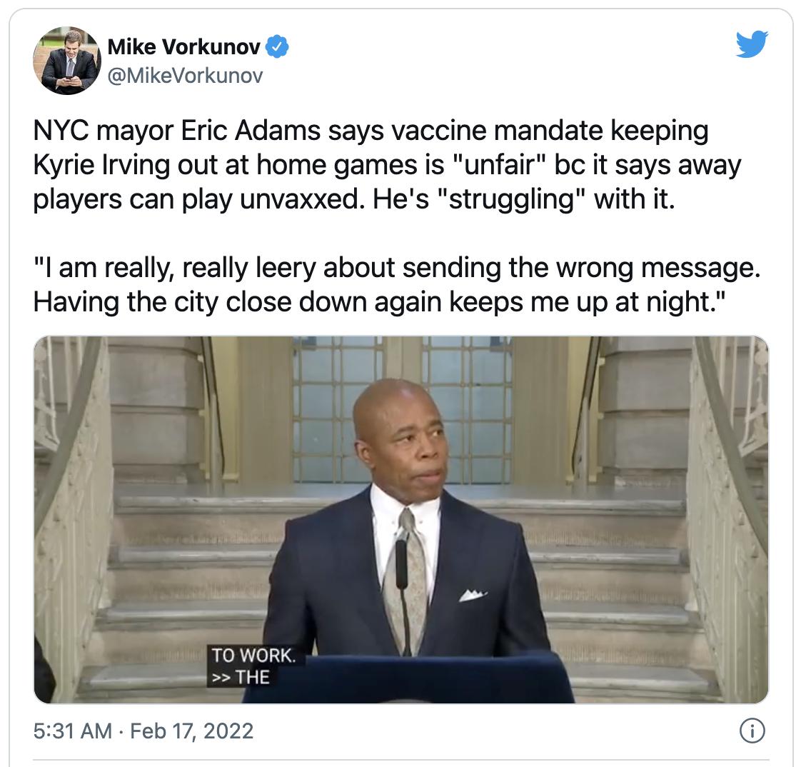 欧文疫苗立场又引热议！肖华发言抱不平，纽约市长：确实不公平(4)
