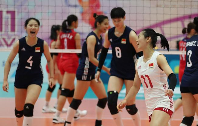 U20女排亚锦赛中国3-1中国台北 4战全胜夺B组第一(1)
