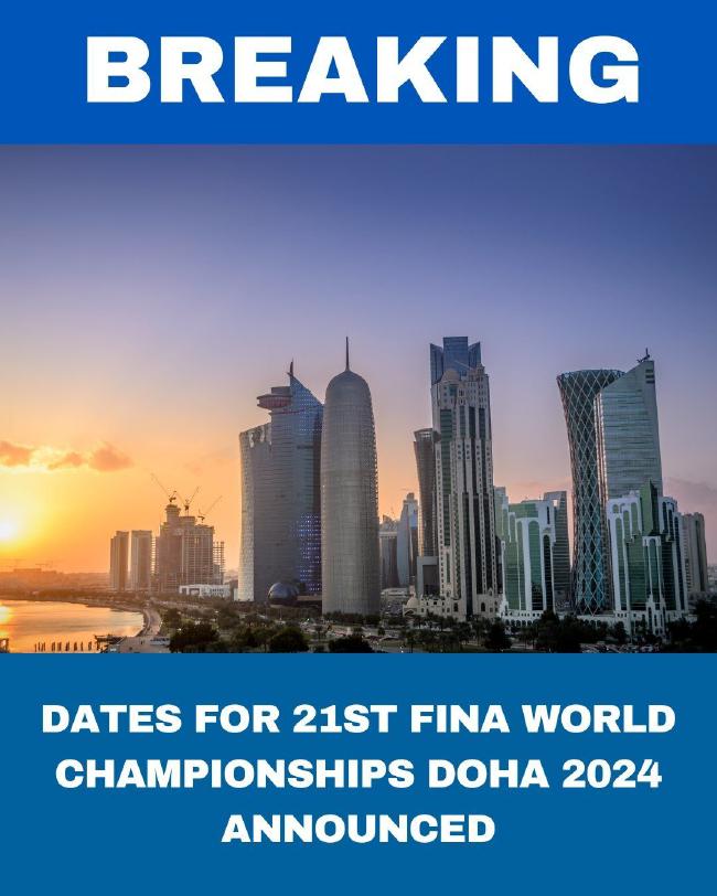 FINA发力连续四年办世锦赛 确定2024在多哈举行(1)
