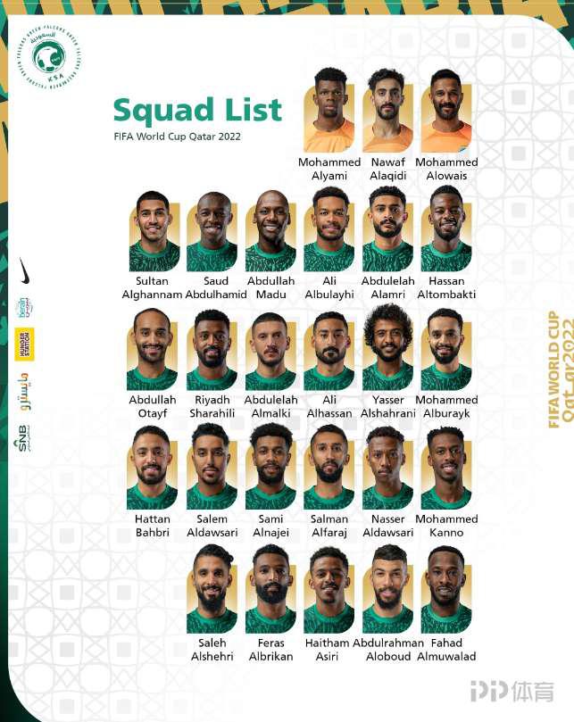 沙特公布26人世界杯名单：全部出自本国联赛(1)