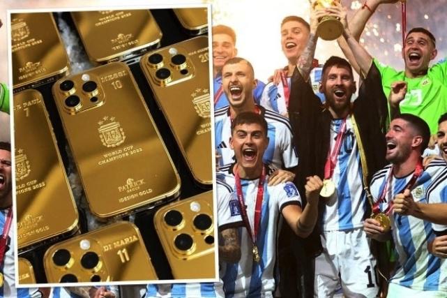 庆祝世界杯夺冠！梅西掏17.5万镑定制35台金色iPhone，赠阿根廷成员(1)