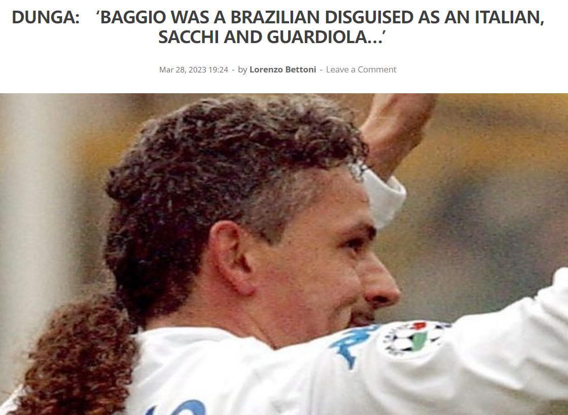 邓加：巴乔就是伪装成意大利人的巴西人 当年他和我一起加练任意球(1)