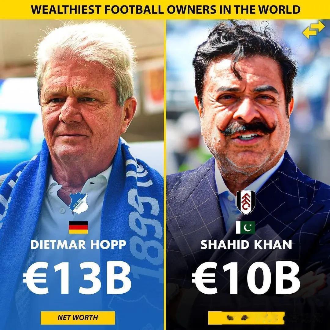图评丨世界足球俱乐部最富有的10位老板！(4)