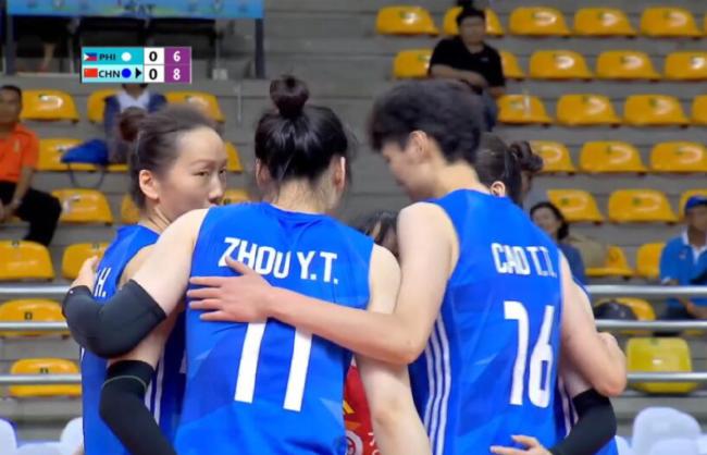 女排亚锦赛中国二队3-0菲律宾 斩获小组赛两连胜(1)