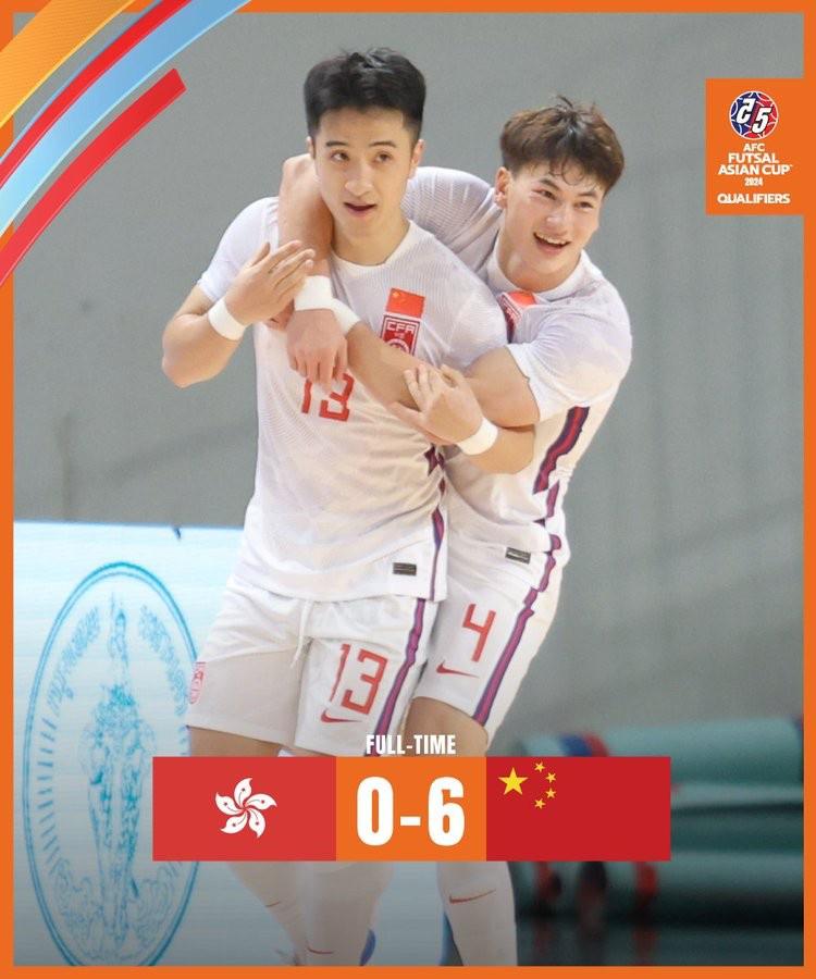 五人制亚洲杯预选赛：中国6-0大胜中国香港，幸运从A组出线(1)