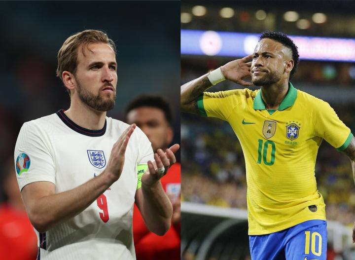 国际赛：英格兰VS巴西，两个足球强国的对决(1)