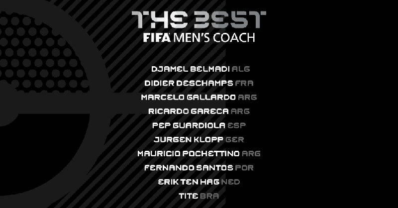 FIFA年度最佳主帅十人候选：英超教练三席，国家队俱乐部五五开(2)