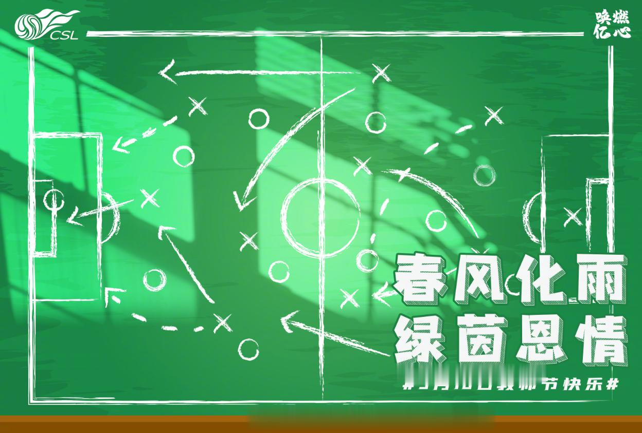 春风化雨, 绿茵恩情! 中超官方祝足球教父们教师节快乐(1)