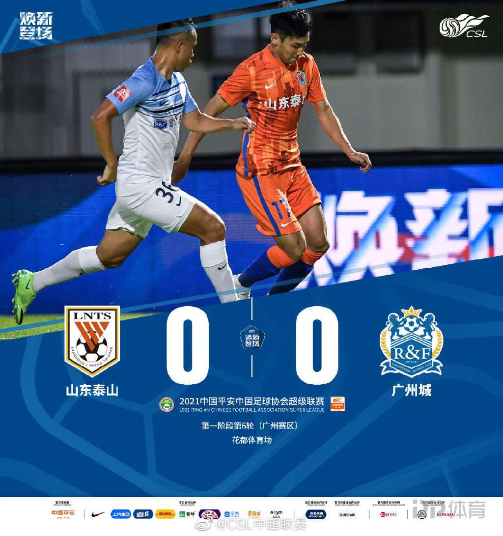 中超-山东泰山0-0广州城 莱昂纳多进球被吹费莱尼哑火(1)