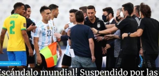 世界丑闻！巴西阿根廷比赛被迫中断，梅西表不满，正式比赛成训练(1)