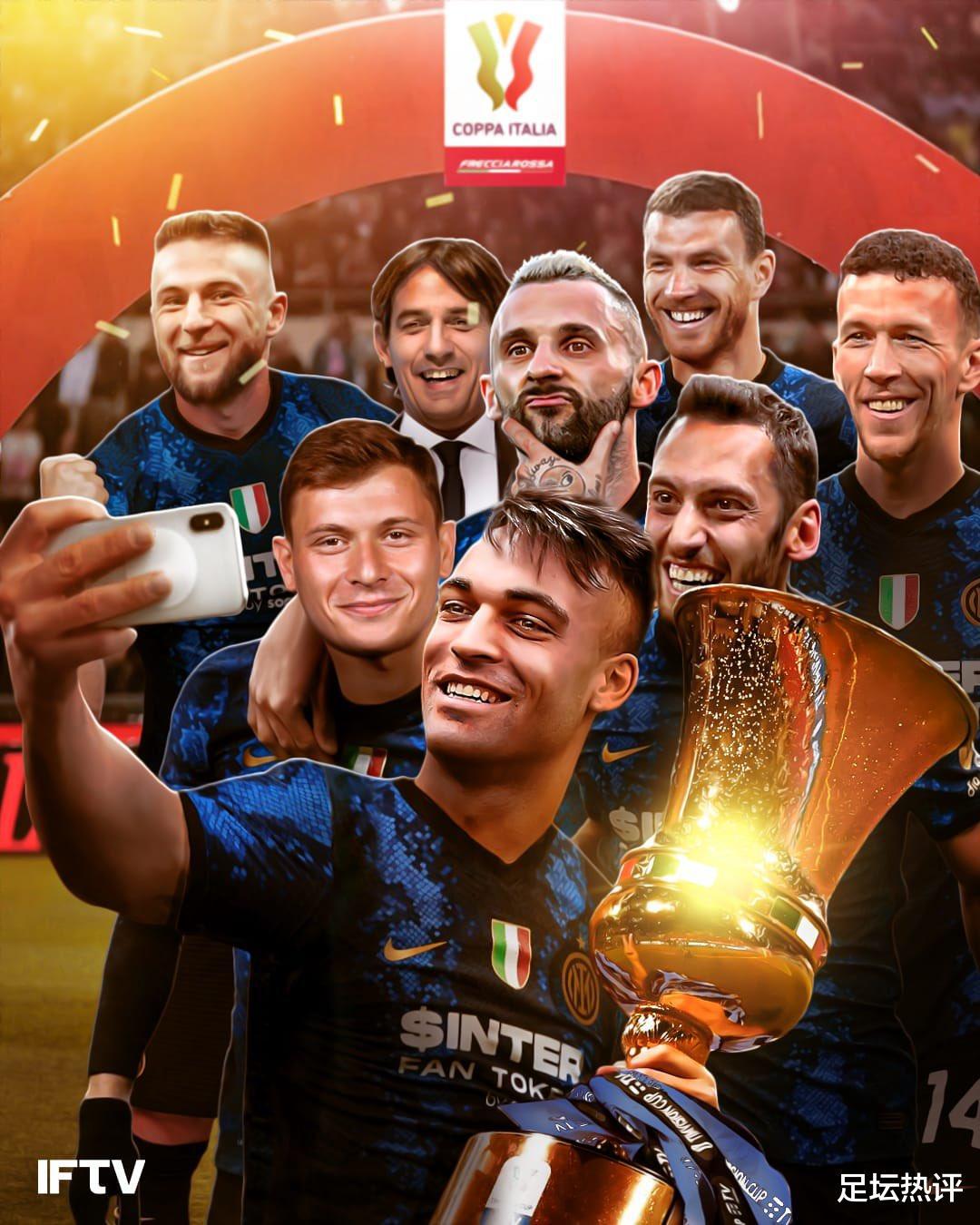 国米是冠军！蓝黑军团时隔11年再捧意大利杯，本赛季两次杯赛加时胜尤文夺冠！(3)