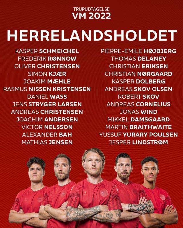 丹麦世界杯26人大名单：爱神&凯尔领衔，滕森在列(1)