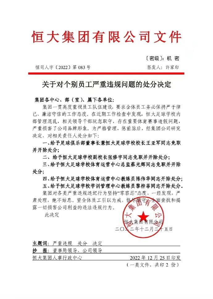 广州队董事长等5人被开除：足协之后，恒大再开出重磅罚单！(1)