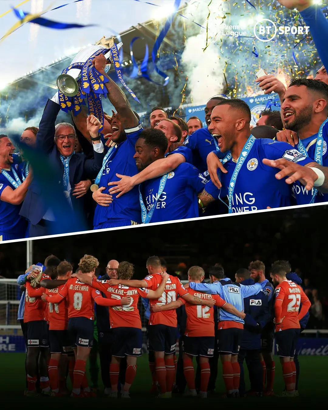 2015-16赛季，莱斯特城夺得英超冠军，卢顿排名英乙第11。

2017-18(1)