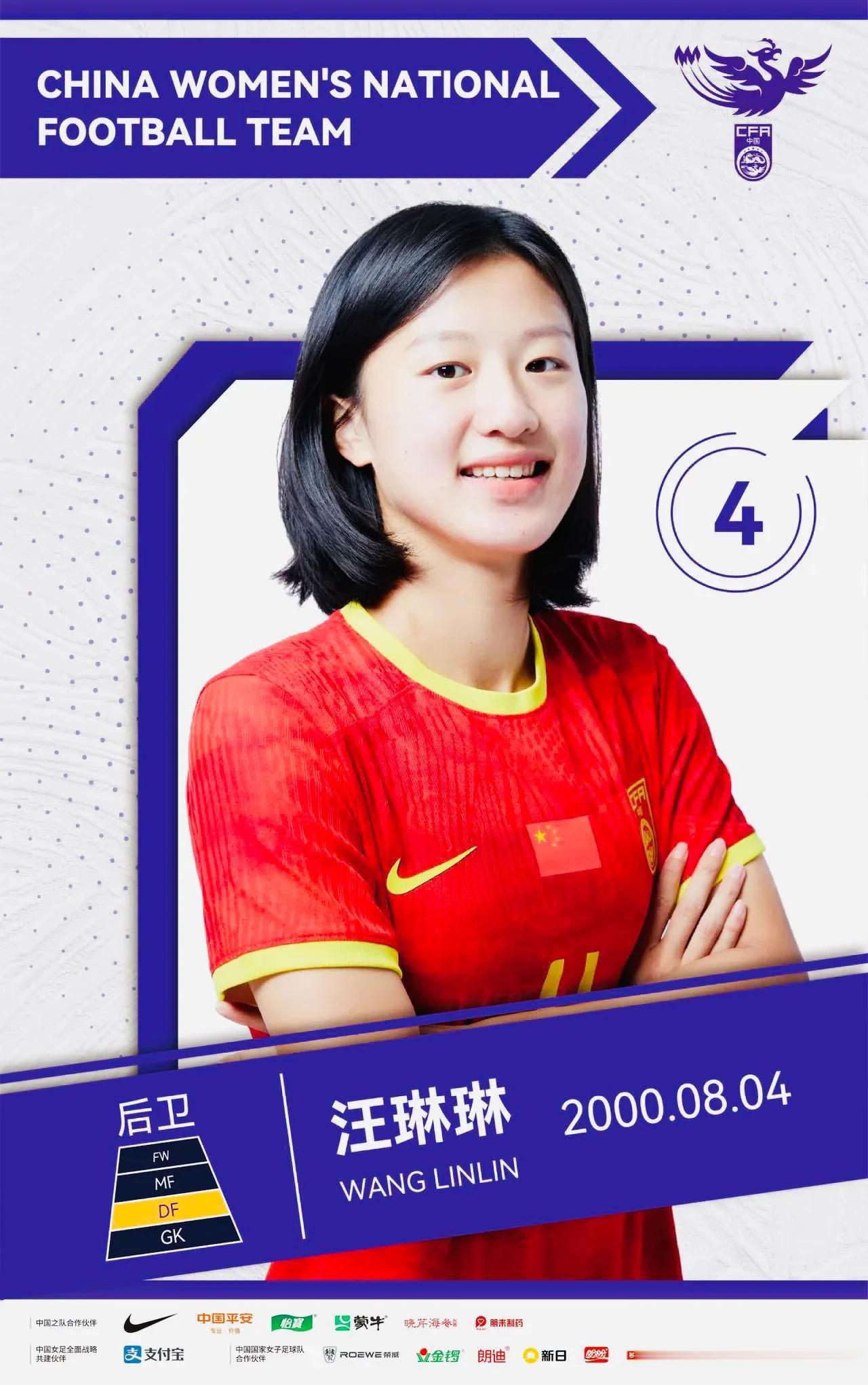 参加本次女足世界杯的23名中国女足队员中有5位00后球员，她们是中国女足的未来！(2)
