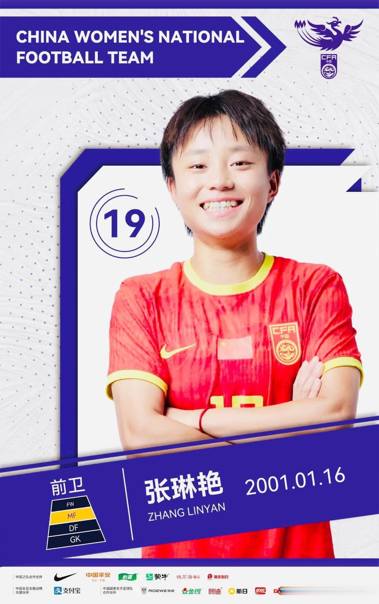 参加本次女足世界杯的23名中国女足队员中有5位00后球员，她们是中国女足的未来！(3)