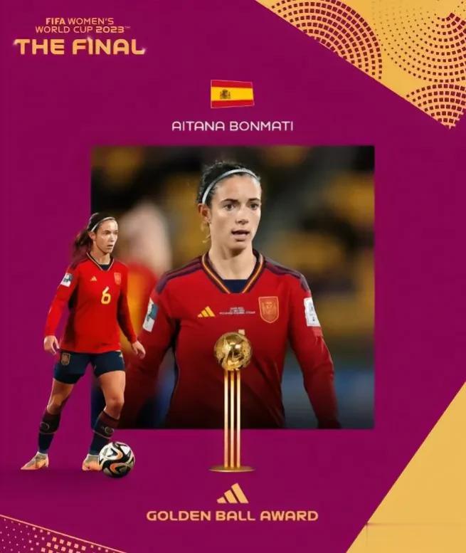 2023年女足世界杯，各项个人奖项出炉

最佳球员：邦马蒂（西班牙）
最佳射手：(1)