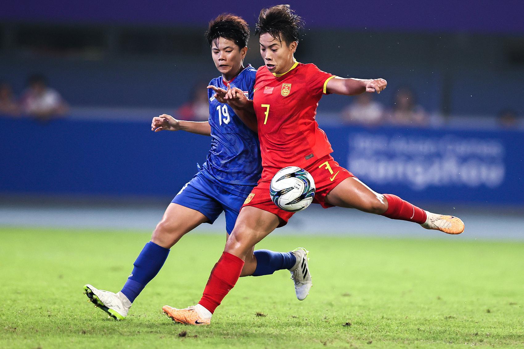 [杭州亚运会]4比0胜泰国队，中国女足半决赛迎战日本队(1)
