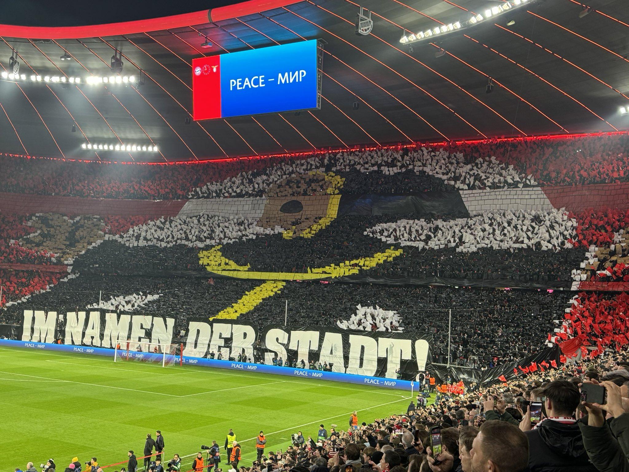 捍卫慕尼黑拜仁主场赛前巨幅Tifo：以这座城市之名(1)