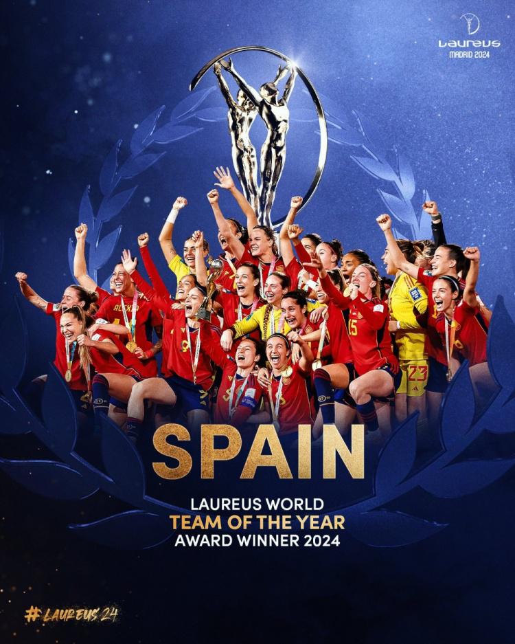 2024劳伦斯最佳团队奖公布，西班牙女足国家队获奖(1)