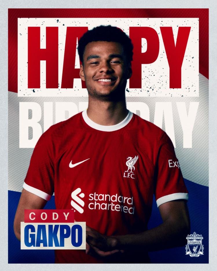 利物浦官方祝加克波25岁生日快乐，球员加盟以来77场22球9助(1)